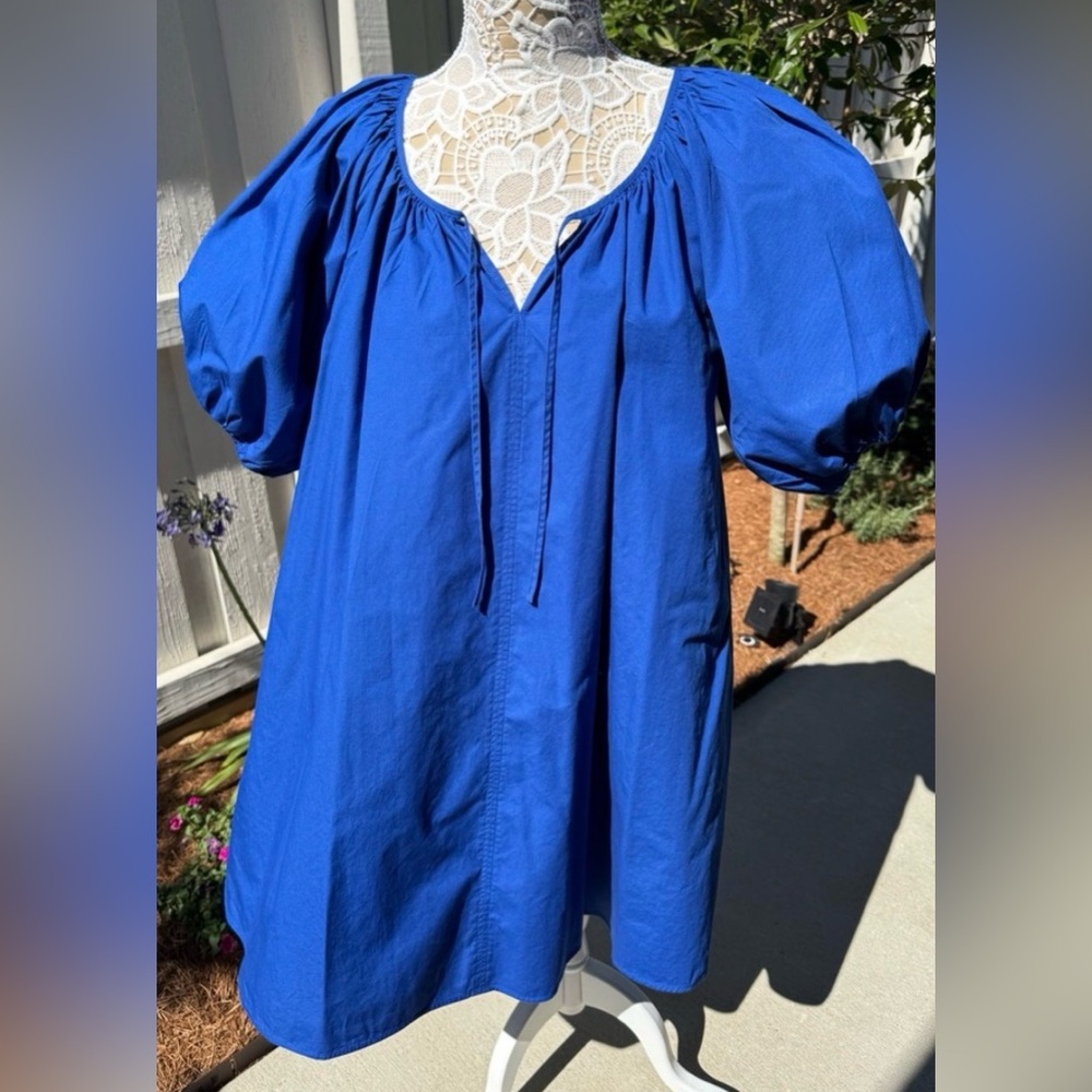 H & M Royal Blue Cotton Maternity Dress M